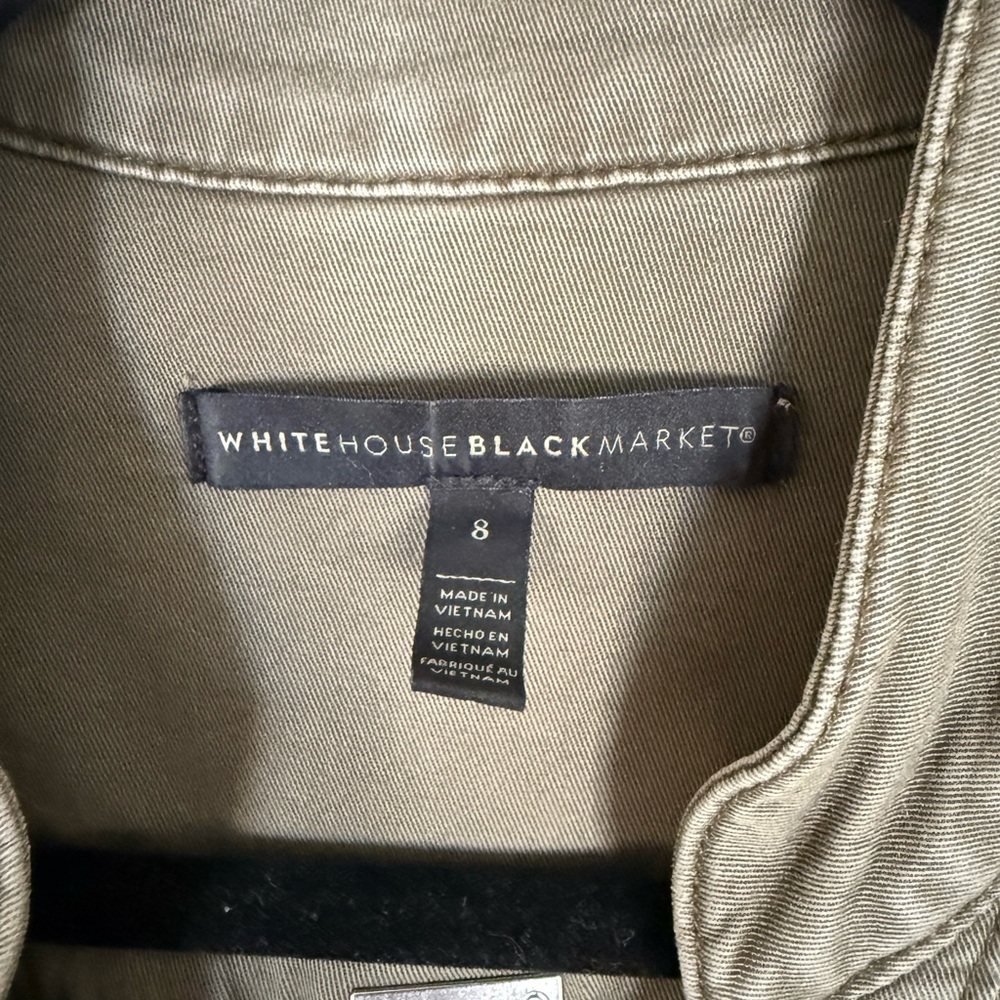 White House Black Market Olive green dress - Picture 3 of 4